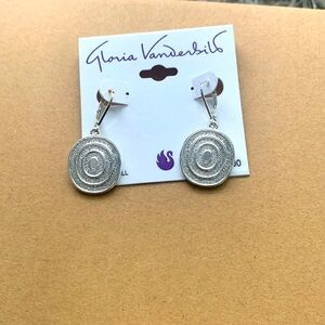 Gloria Vanderbilt Silver Earrings